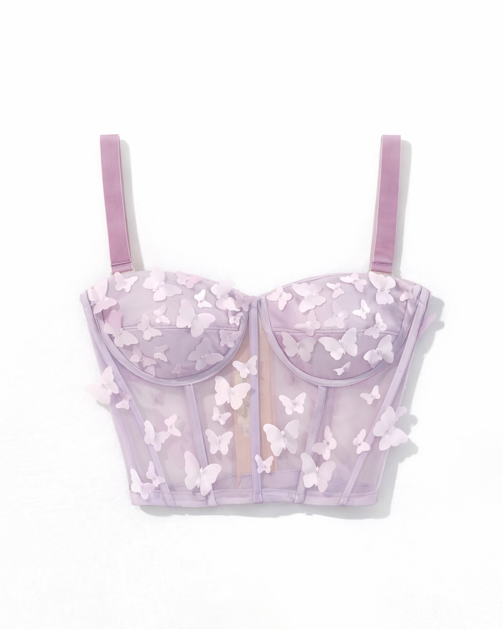 Bustier de Mariposas lila talla 4-6