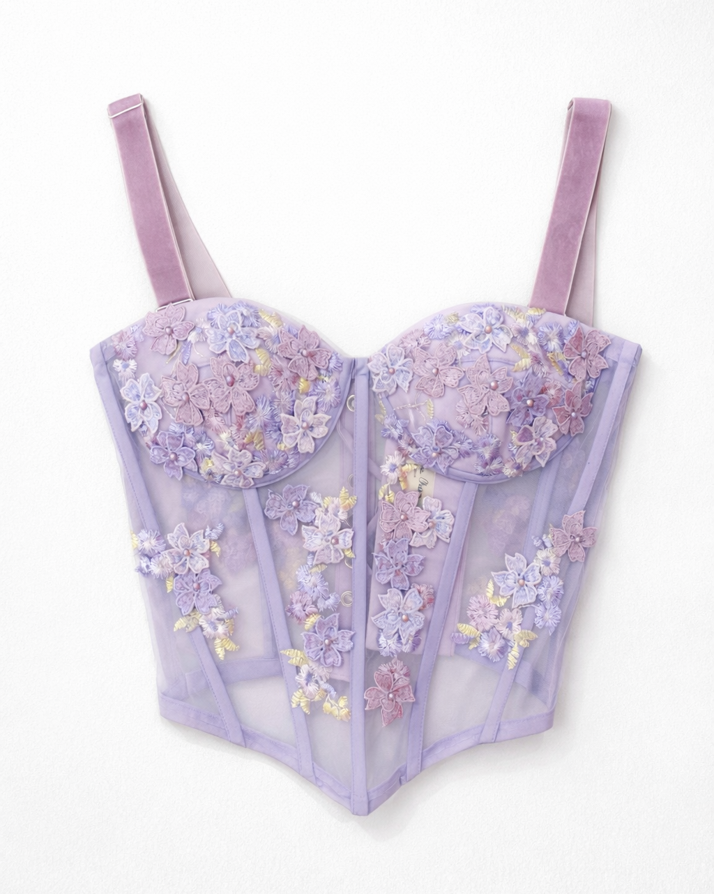 Sample Lilac Hydrangea Bustier – Size 6–8 (One of a kind)