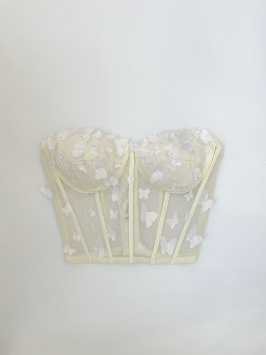 Ivory Butterfly Bustier Sample Size 4-6