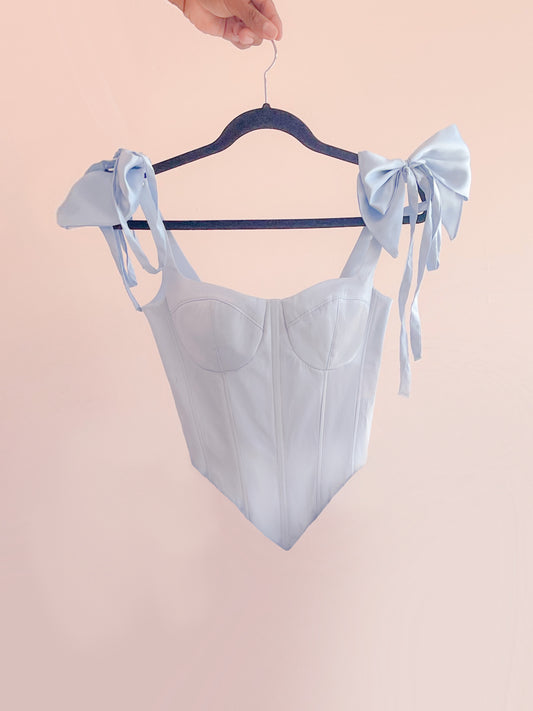 Sample Sky blue Pavlova bustier size 2-4