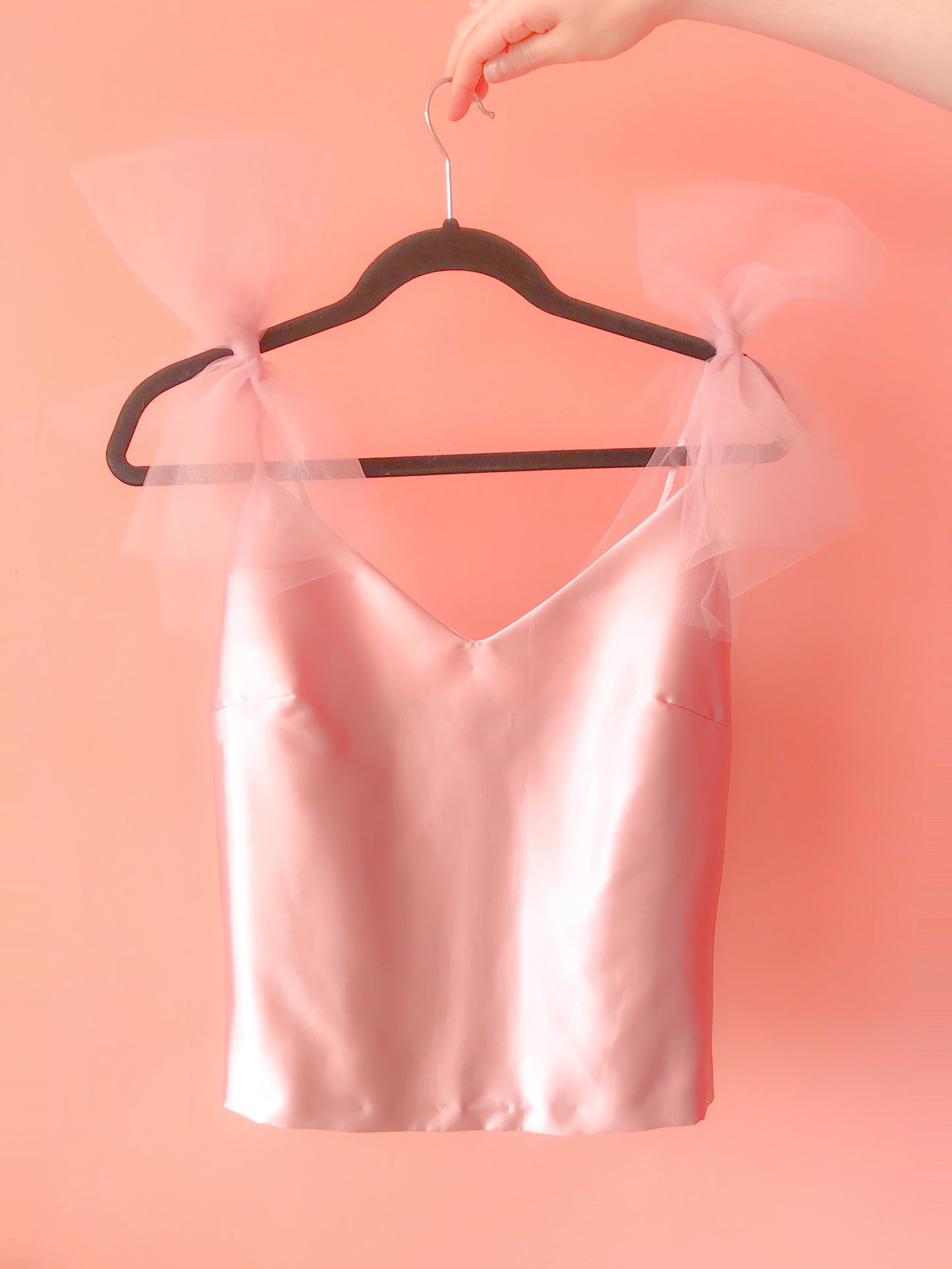 Sample pastel pink Bow Top – Size 2-4