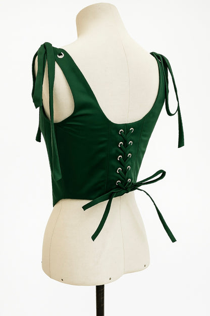 Bustier Pavlova verde bosque talla 6-8