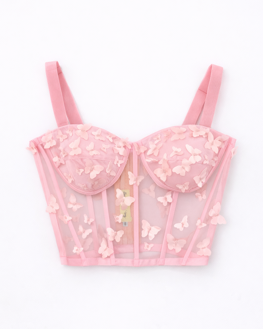Pastel Pink Butterfly Bustier Sample Size 6-8