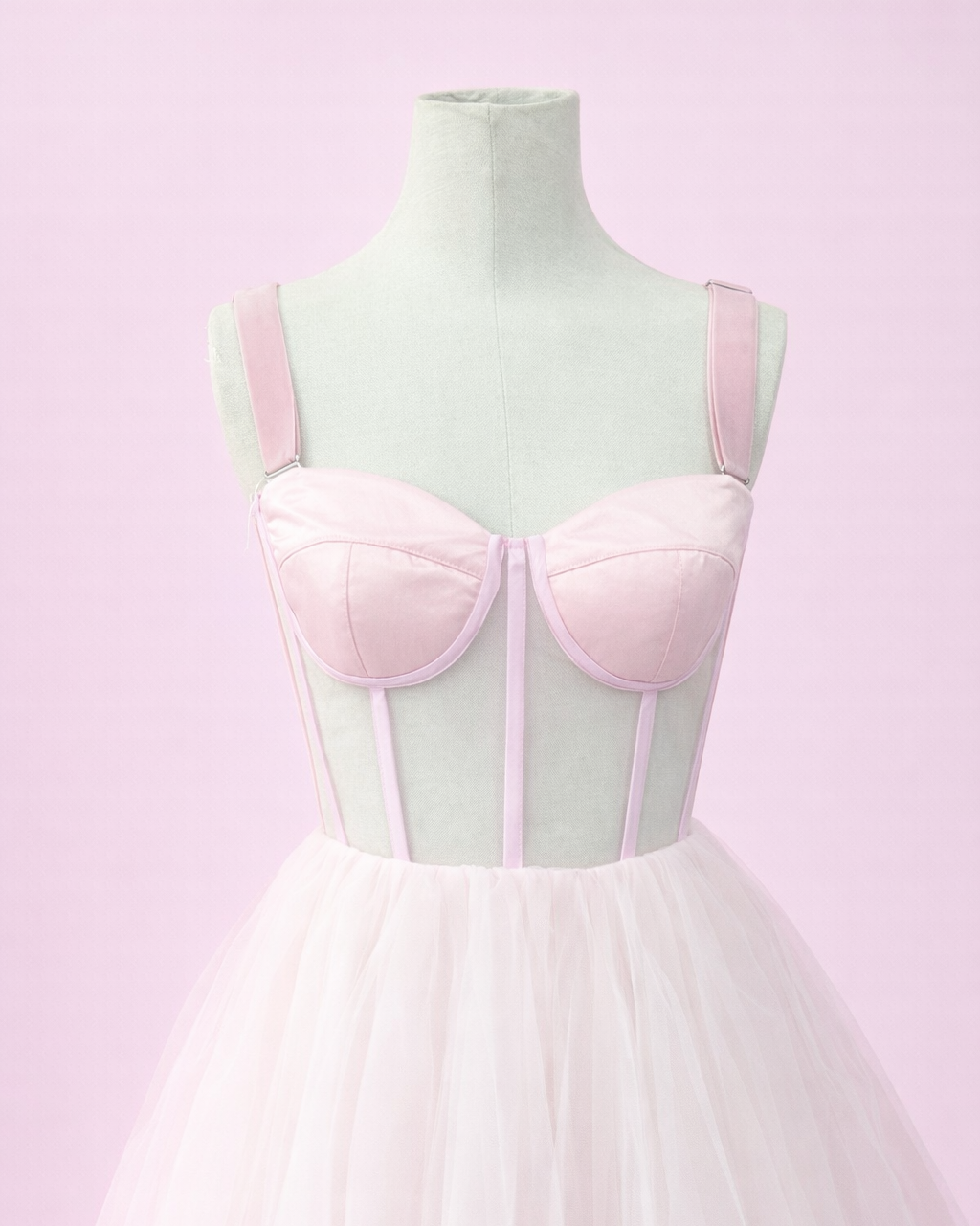 Vestido Camila rosa pastel talla 4