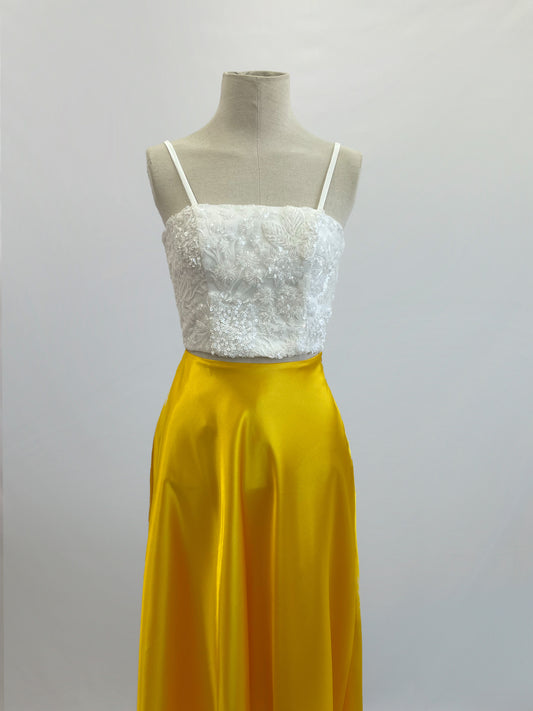 Catrina Chrysanthemum Top and Yellow Eos Skirt