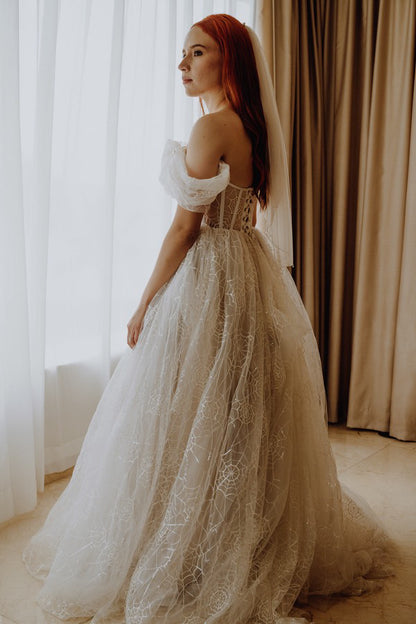 Vestido de novia de Telarañas (Preventa)