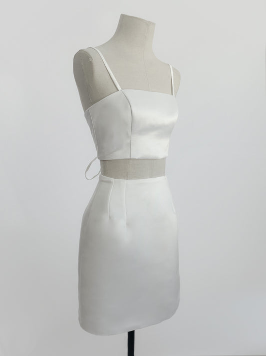 Set Top y Falda Clavel Corta