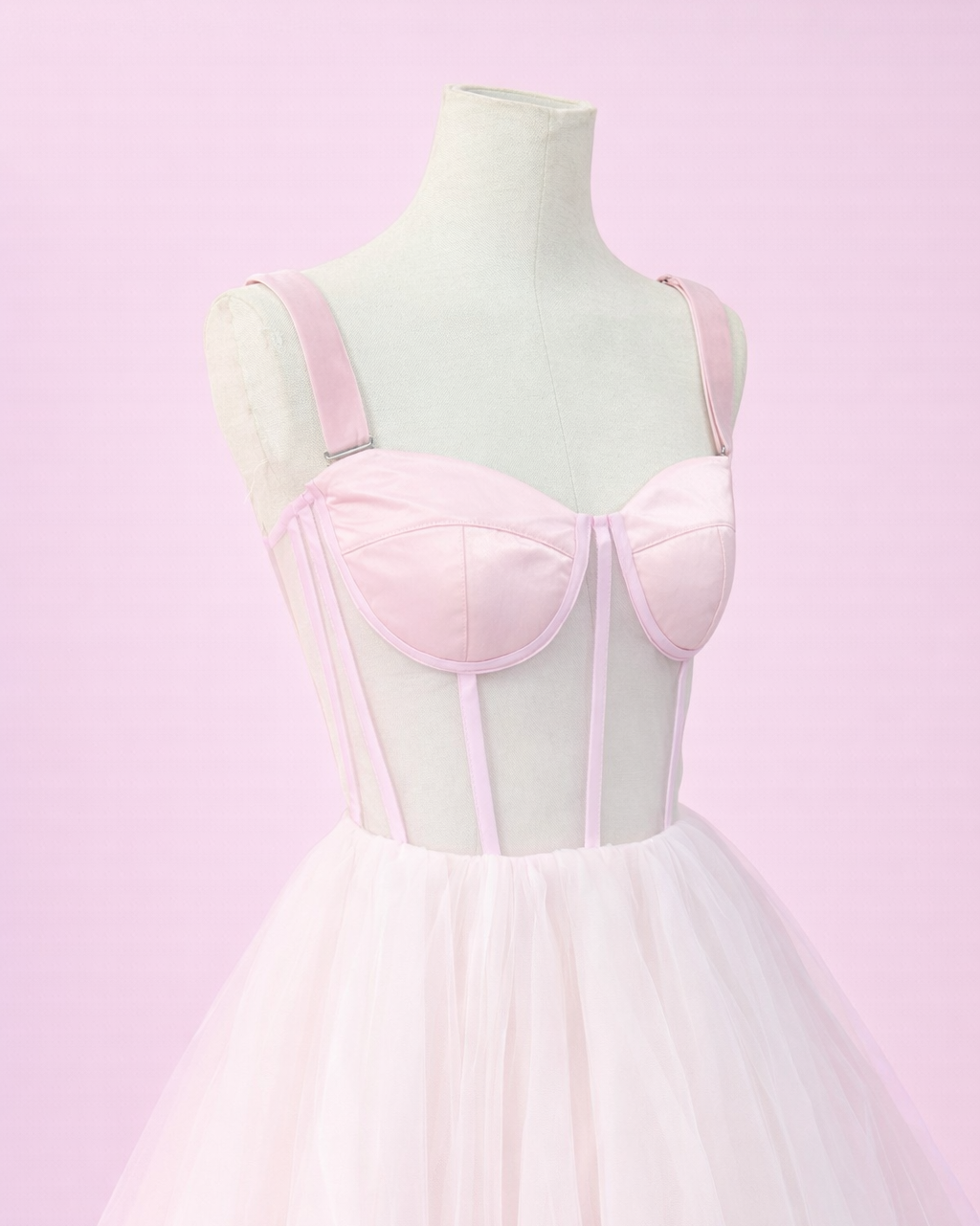 Vestido Camila rosa pastel talla 4