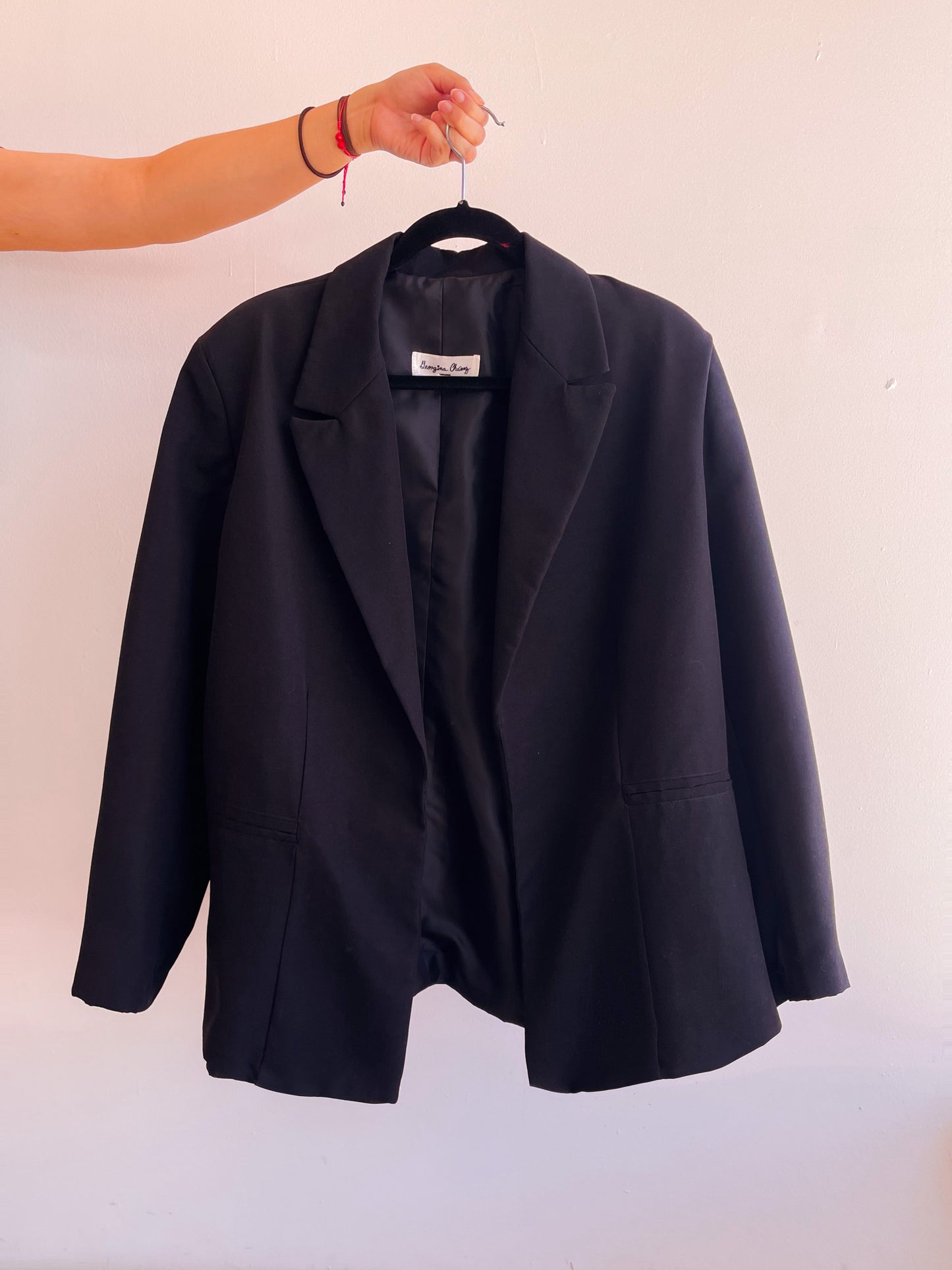 Muestra de blazer negro