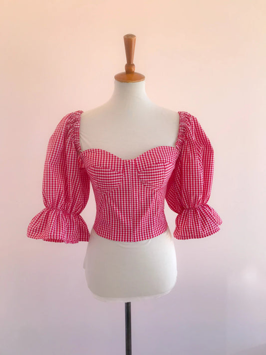Muestra Bustier Romina rojo talla 4