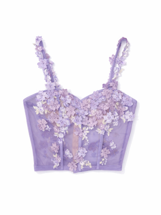 Cordelia Bustier Sample Lilac Roses size 4-6
