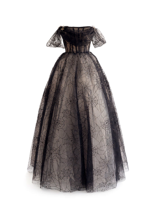 Black spiderweb dress 