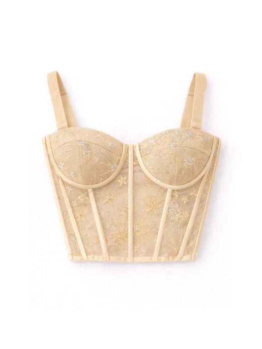 Beige Constellation Bustier Size 0-2